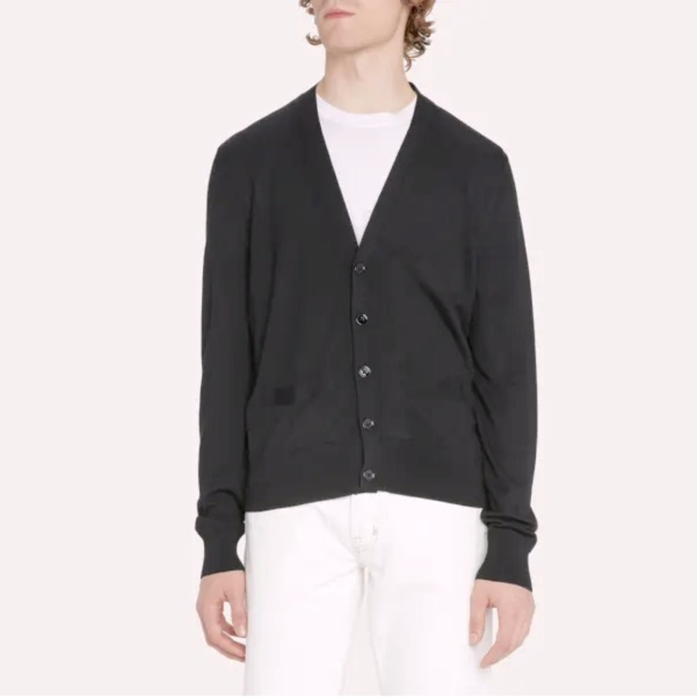 NWOT TOM FORD Charcoal Merino Wool Cardigan